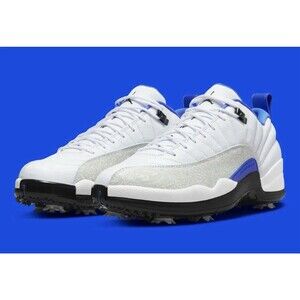 Nike Air Jordan 12 Low Golf Cleats White Game Royal Mens Size 7 DM9015-105 New